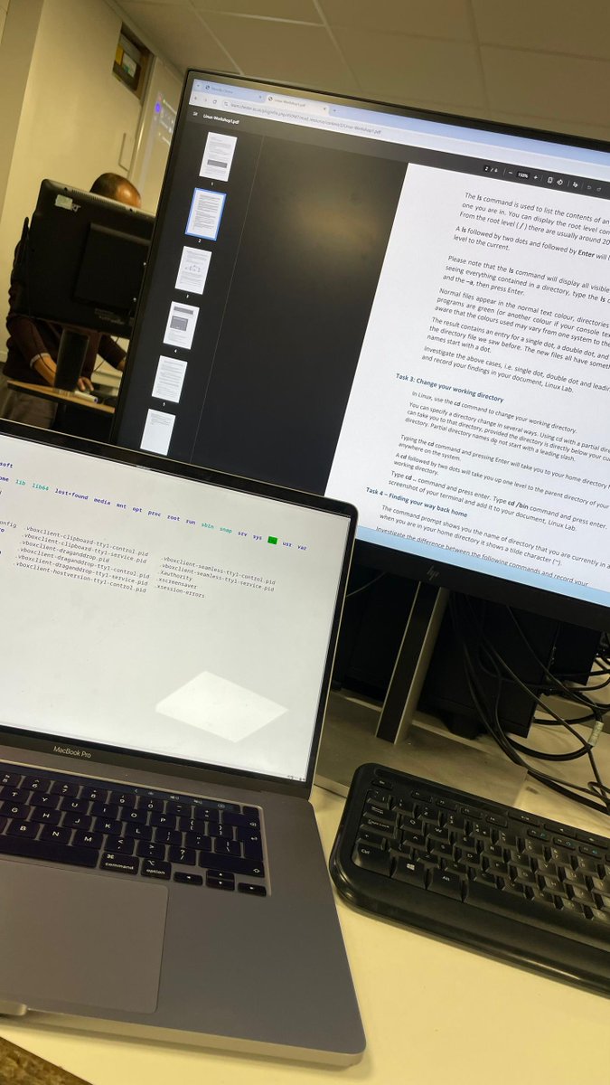 ojodubimi_'s tweet image. I installed my first virtual machine in my Cyber Concepts and Techniques class 👩🏾💻
We used VirtualBox and set up Fedora Linux.
Tried out a few commands like pwd, ls, and cd 
baby steps, but it’s starting to make sense now.
#CyberSecurity #Linux #VirtualMachines #CyberStudent