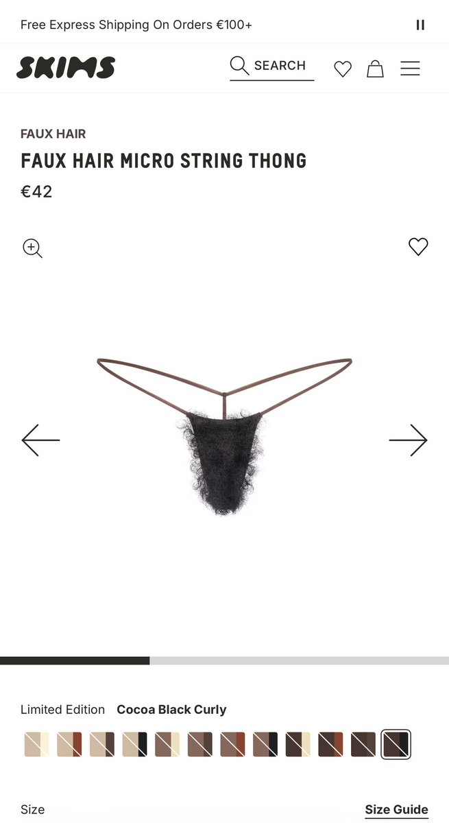 NathanNoCode's tweet image. Le coup de génie de @KimKardashian 👀

Un string en faux poils pubiens à 42€ sold out en a peine 24h ? Oui oui.. et tout le monde en parle !

Quand le marketing « buzz » génère plus de ROAS qu’une bonne campagne Facebook Ads 🤷🏻‍♂️
