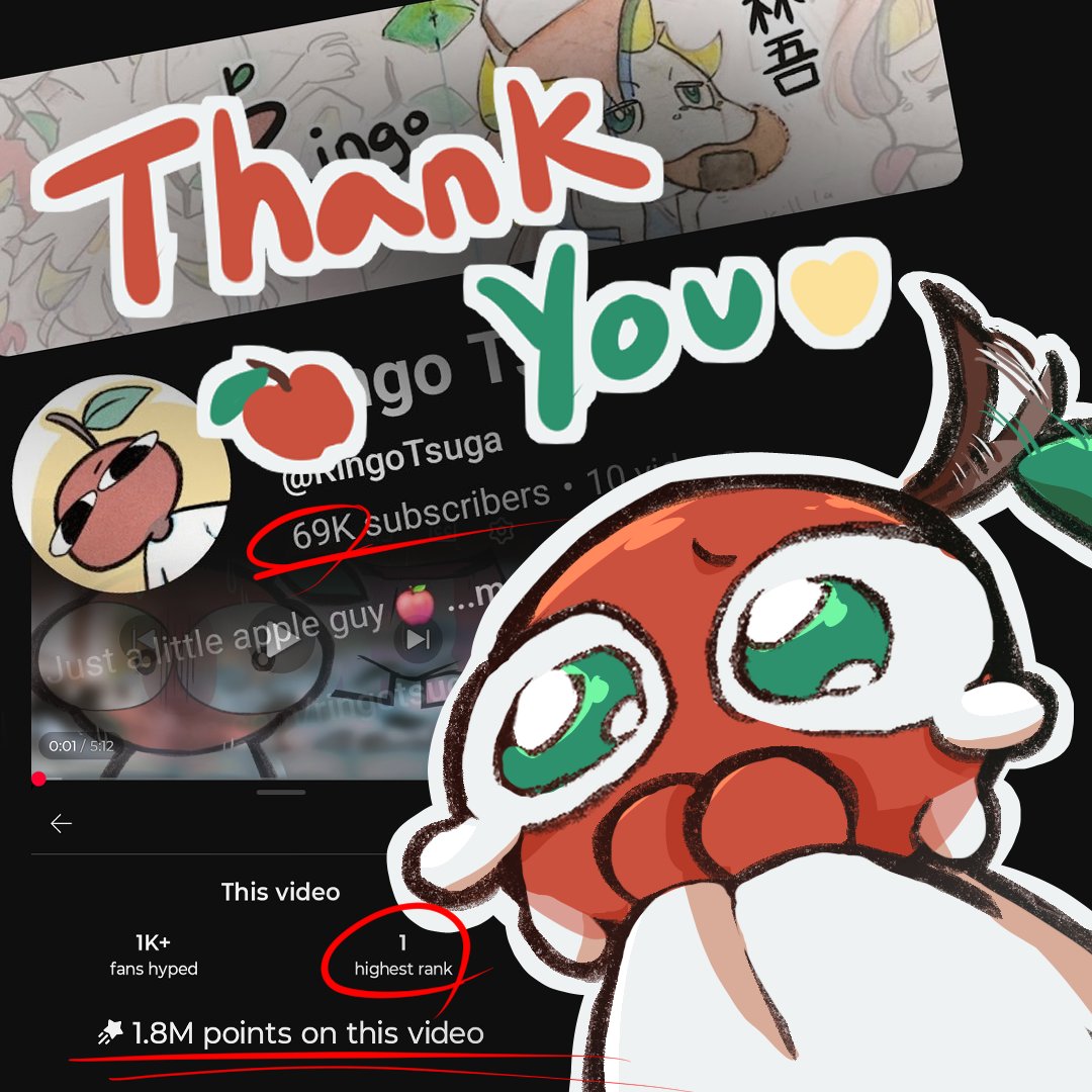 Got #1 highest ranked on Hyped at one point, and now today I hit 69k subs on YouTube🍎 holy shit 💀