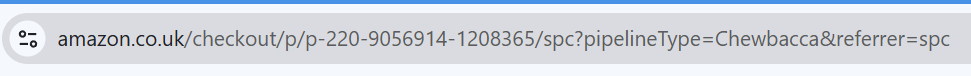 RichCowell's tweet photo. Has anyone else noticed references to @starwars in the @amazon URL on the checkout screen before you click to place your order? 🤔
@AmazonUK https://t.co/ChOw6Ny5Q0