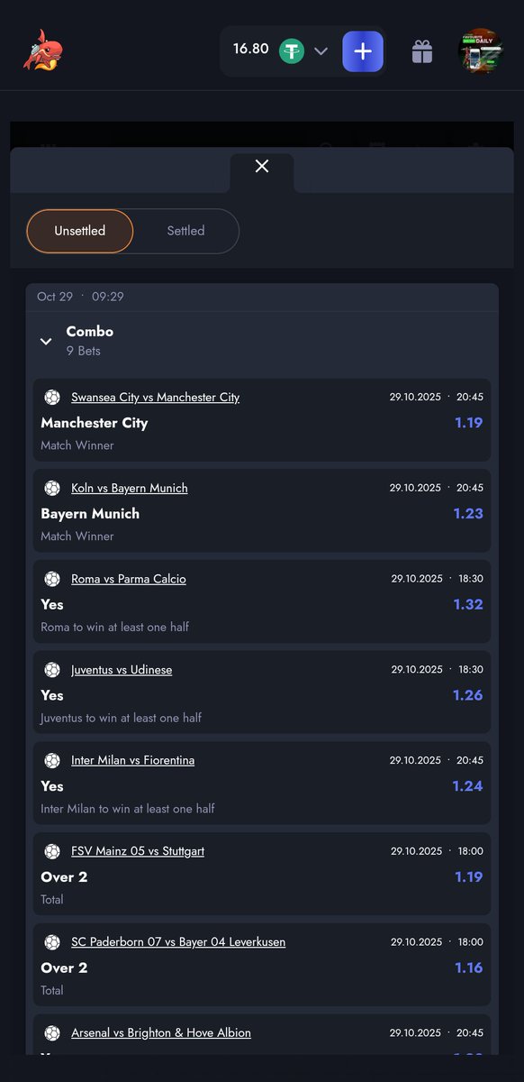 7 odds on Whale.io    

Link: playwhale.io/sportsbook?sha…

🚀 Feeling lucky? Have fun with Whale! 🐳
Link📲➡ betconverter.whale.tg