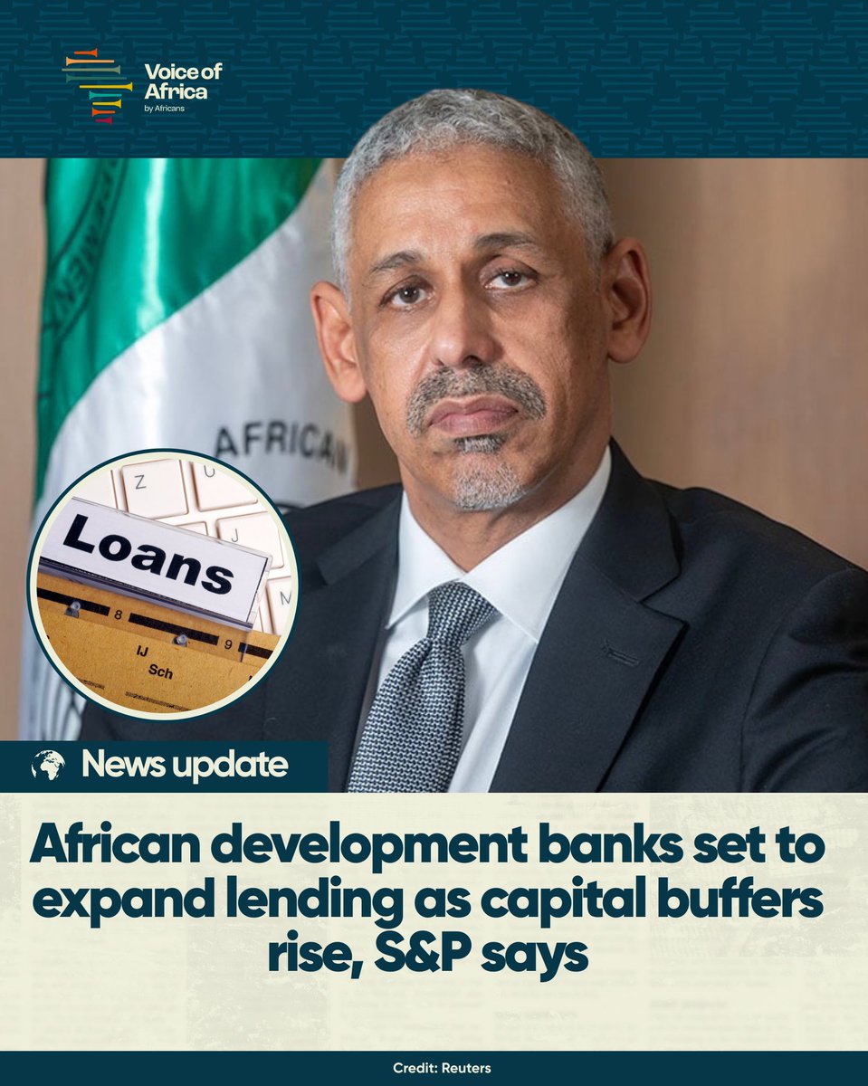 voice_ofafrica's tweet image. According to S&amp;amp;P Global Ratings, African regional development banks are preparing to significantly expand their lending capacity thanks to stronger capital buffers and updated institutional frameworks. 
#africadevelopment #developmentbanks #africa #voiceofafrica #africabyafricans