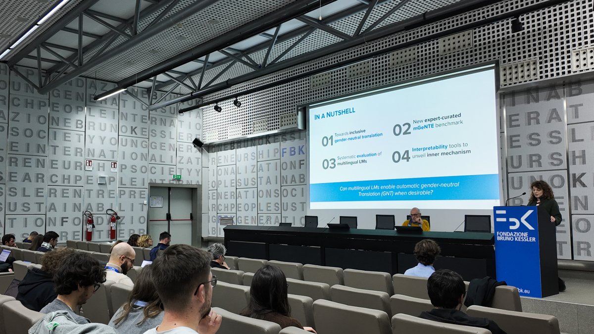 LT@FBK 2025: l'evento dedicato alle Language Technologies - con 16 talk, 13 poster e una keynote d'eccezione - ha offerto un ampia panoramica a ricercatrici e ricercatori impegnati nello sviluppo di tecnologie per il linguaggio e la comunicazione.

magazine.fbk.eu/it/news/ltfbk-…