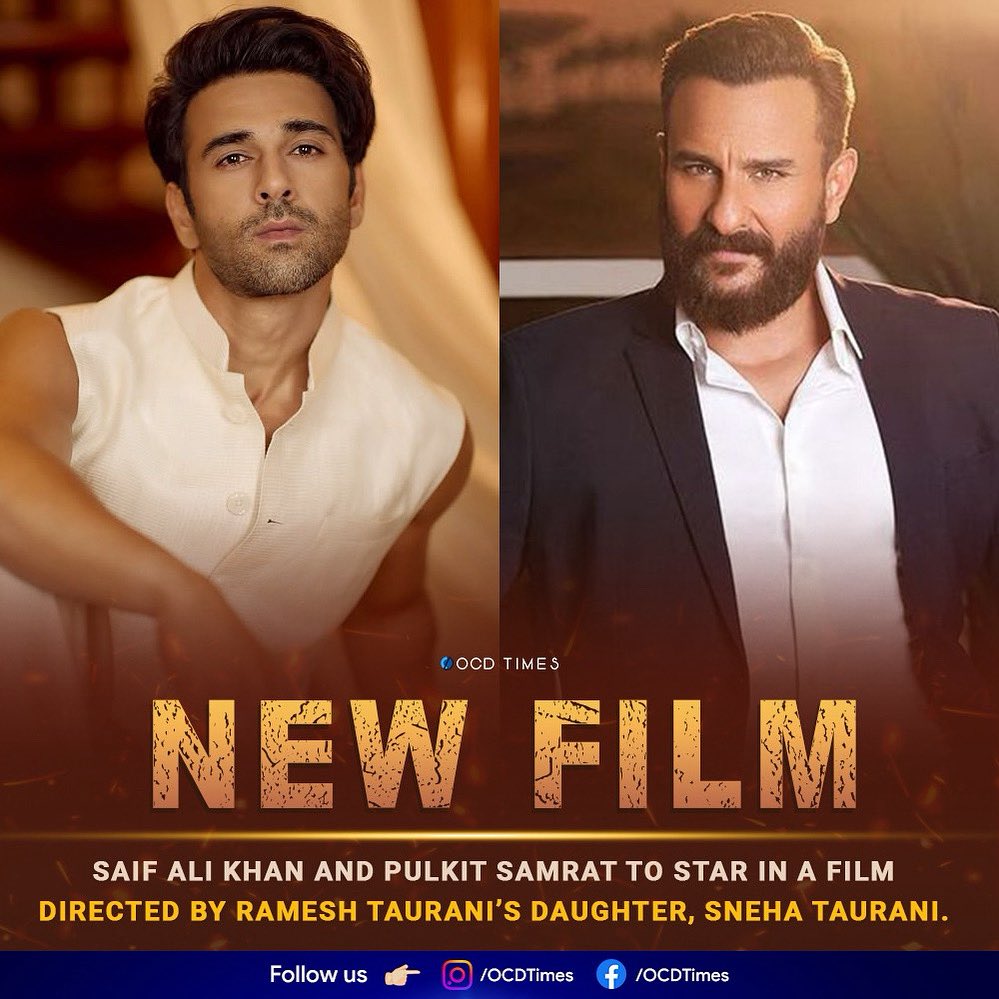 ocdtimes's tweet photo. For those unaware, Ramesh Taurani, the co-founder of #TipsIndustries, is known for backing Saif's successful projects, such as #Race and #Race2. 
.
Few other projects by #TipsFilms include #AjabPremKiGhazabKahani, #PhataPosterNiklaHero, #IshqVishk, #Soldeir, #Gaslight, #MerryChristmas, and Maalik.
.
#OCDTimes #SaifAliKhan #PulkitSamrat #RameshTaurani #SnehaTaurani