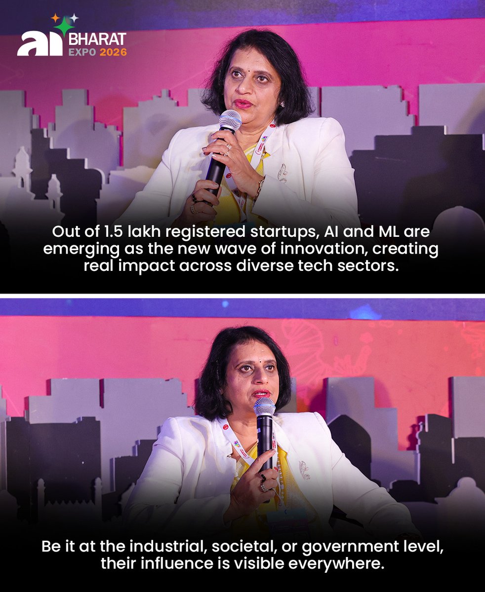 aibharatexpo's tweet image. India’s startup scene is riding an #AI revolution. 

As Dr. Anita Gupta (Ministry of Science &amp;amp; Tech, GoI) shared, the impact is real and growing fast.

Book your space at #AIBharatExpo 🔗 aibharatexpo.com/space-booking.…

#TechForIndia #Innovation #StartupIndia
