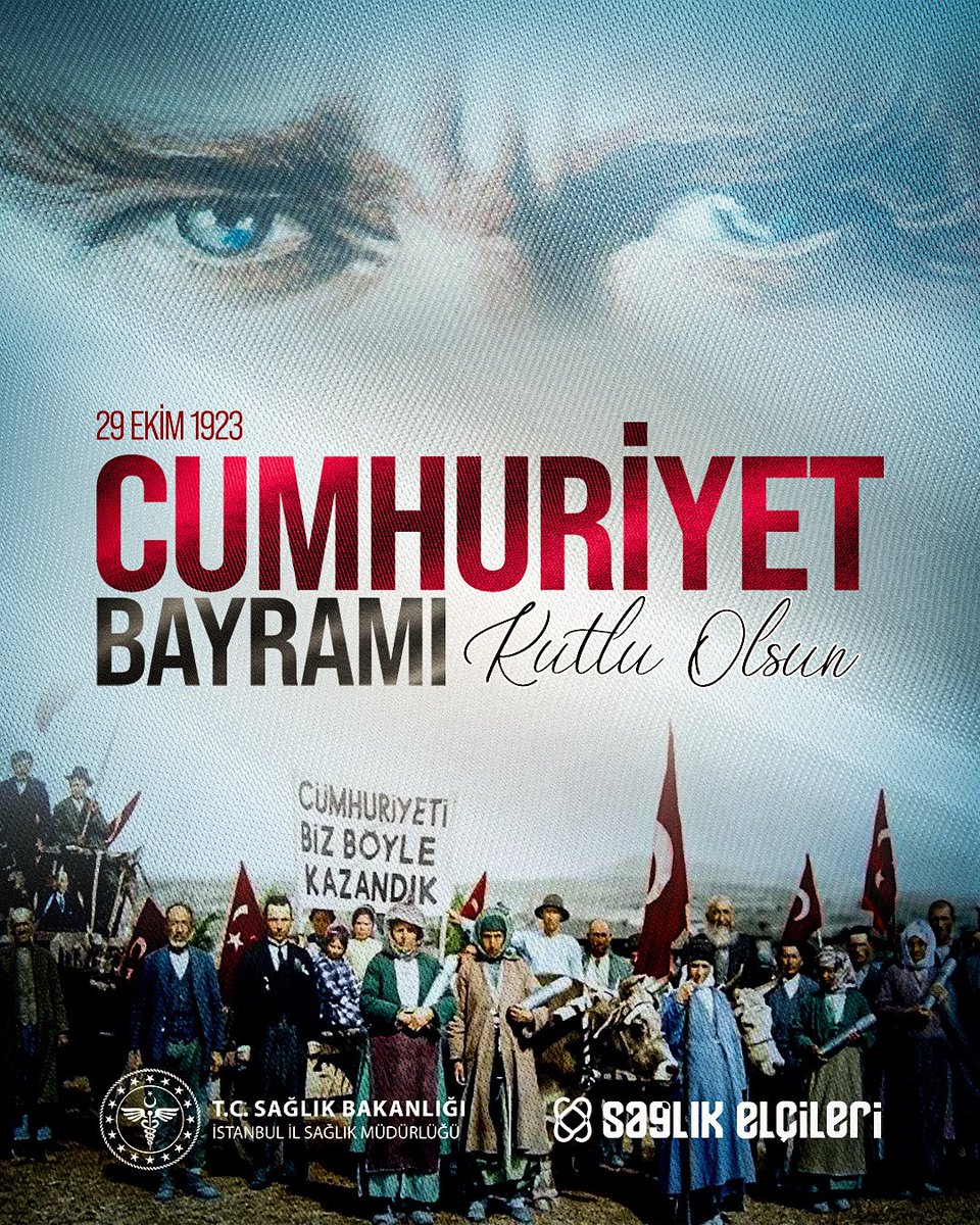 Cumhuriyetimizin 102. yılı kutlu olsun.

Gazi Mustafa Kemal Atatürk başta olmak üzere aziz şehitlerimizi saygı, minnet ve rahmetle anıyor; bize emanet edilen bu büyük mirası aynı azim ve kararlılıkla yaşatıyoruz.

#29Ekim #CumhuriyetBayramı