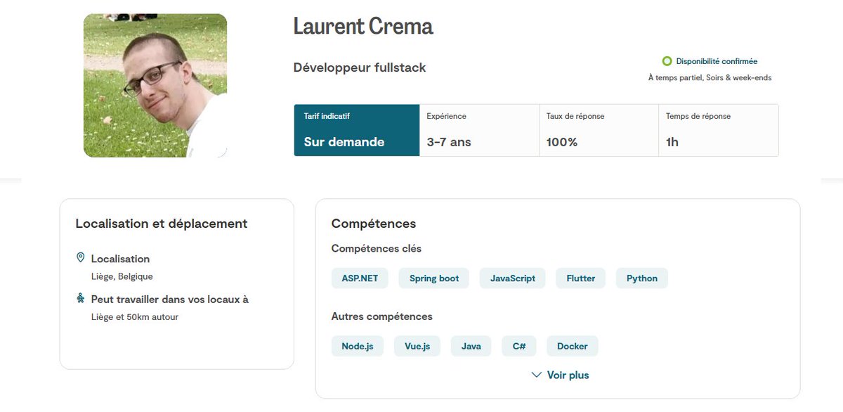 naaturel_'s tweet photo. Merci pour tout le soutient 🥹 — J’ai ouvert un Malt grâce à vos conseils !
Mon site → https://t.co/lkD9UJsRqy (avec projets en prod)
Mon github → https://t.co/Rzn423BvgS
Si vous avez besoin d’un dev → DM et/ou Malt ! (lien en com)
#DevFr #Freelance https://t.co/FHgbEn8uV8