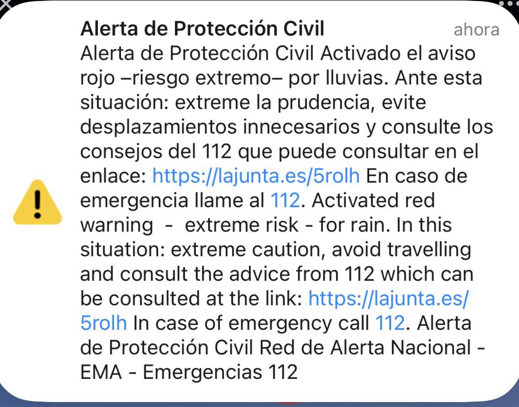 AytoPuntaUmbria's tweet photo. ‼️ATENCIÓN‼️
‼️Nos encontramos en AVISO ROJO por lluvias torrenciales, en principio hasta las 21.00 horas de hoy
⚠️ Activamos el Plan de Emergencia Municipal⚠️ https://t.co/ZItcnyy5q9