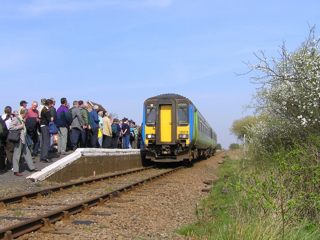 Tarka_Man's tweet image. Gerry Daniel&apos;s Crookham Travel tour at Berney Arms  14 April 2007 - I do wonder what the driver thought when he saw this lot waiting at the remote station!