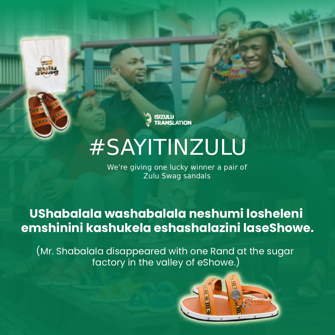 Zulutranslate's tweet image. Zibonakalise la, uveze ukuthamba kolwimi lakho .#IsiZulu #LanguageChallenge