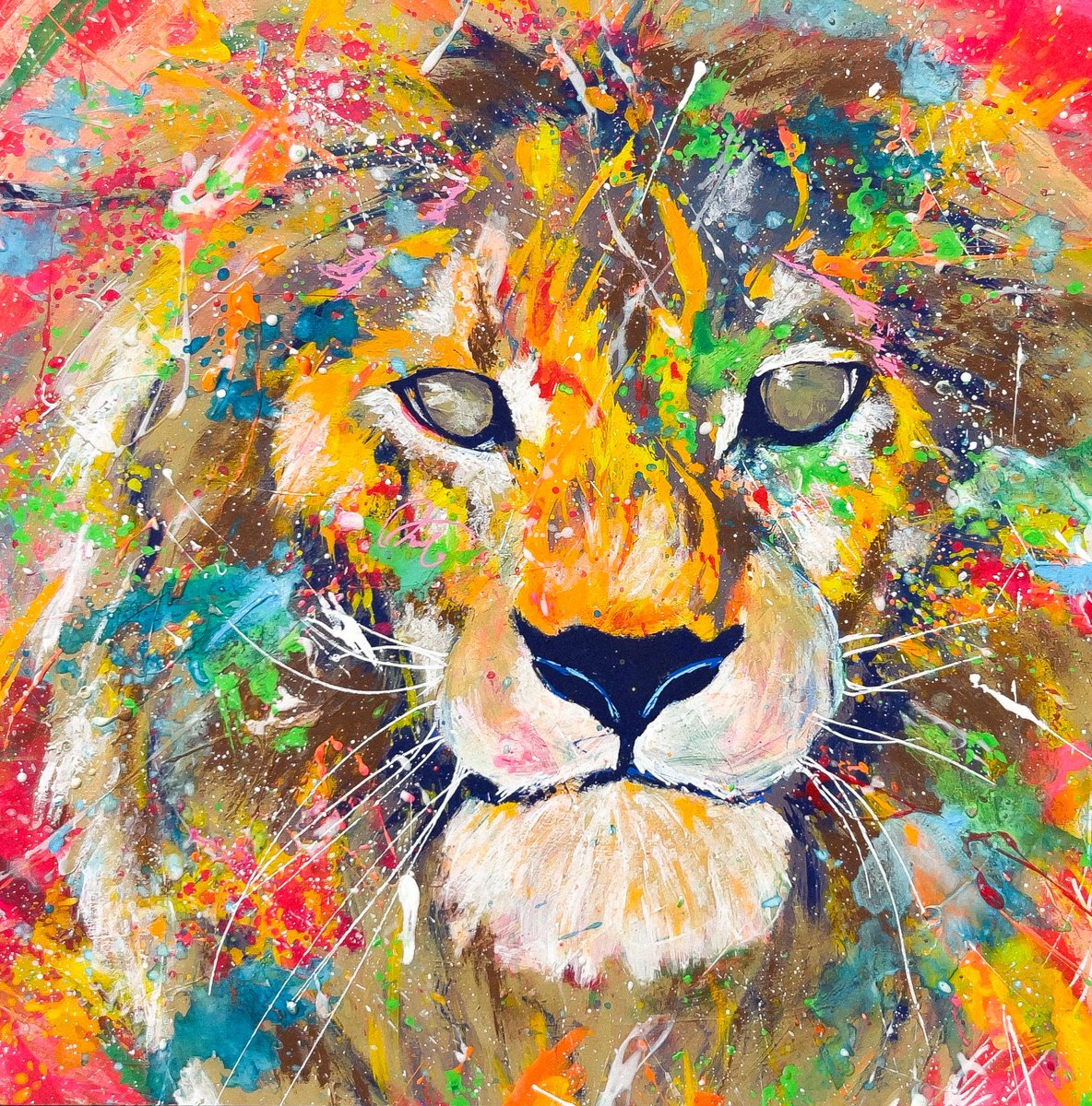 原画【ライオン】 色鉛筆画 ライオン 原画 - メルカリ