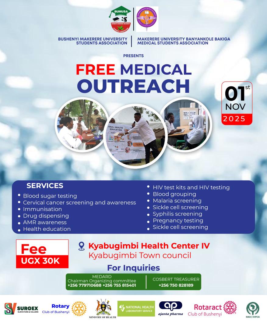 We are starting this November in style.
Join us this saturday as we give back to the communities that nurtured us..

Thank you <a href="/MUBBMSA_MakCHS/">MUBBMSA</a> <a href="/bumusa_Bushenyi/">Bushenyi Makerere University Students Association</a> for such an opportunity...i will be there...