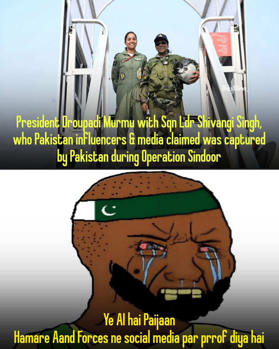 sks100rav_'s tweet image. President Droupdi Murmu with sqn Ldr Shivani Singh 🔥
#DroupadiMurmu