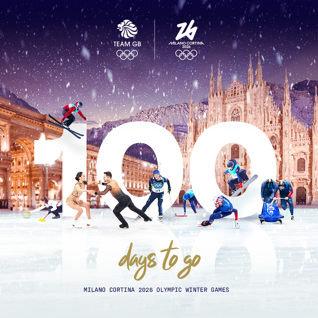 100 days to go until the Olympic Winter Games. 

The countdown is on… 🏂⛷️⛸️🥌🎿❄️

<a href="/milanocortina26/">Milano Cortina 2026</a>
