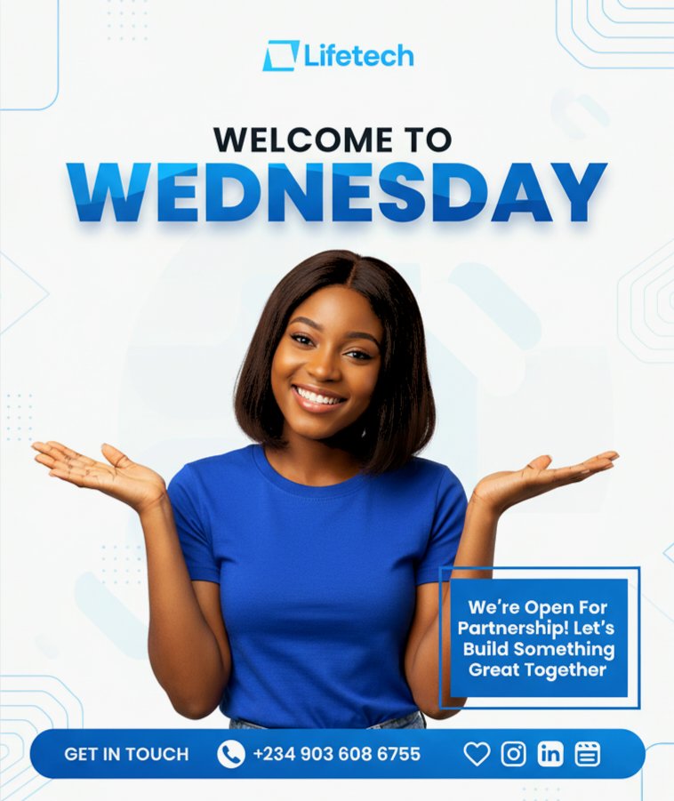 Ltconsults's tweet image. Happy Wednesday from Lifetech!💡
We are open to partnerships to build something great together.

Let’s create impact and shape the future.✅️

#lifetech #innovation #partnership #growthtogether #wednesdayvibes