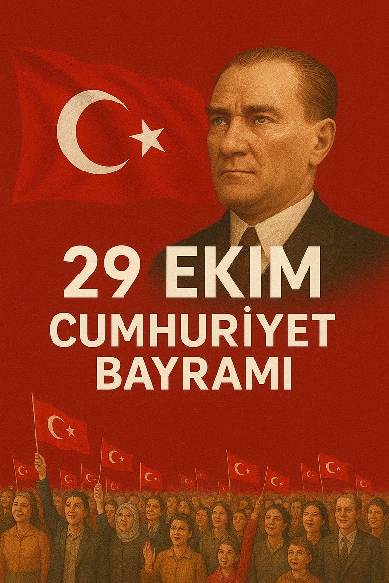 🇹🇷 29 Ekim Cumhuriyet Bayramımız Kutlu Olsun!

Bugün, Gazi Mustafa Kemal Atatürk’ün önderliğinde kurulan Cumhuriyetimizin 102. yılını gururla, coşkuyla ve sonsuz minnetle kutluyoruz.
Cumhuriyet; özgürlüktür, eşitliktir, çağdaşlıktır.
Bu büyük mirası yaşatmak ve geleceğe taşımak