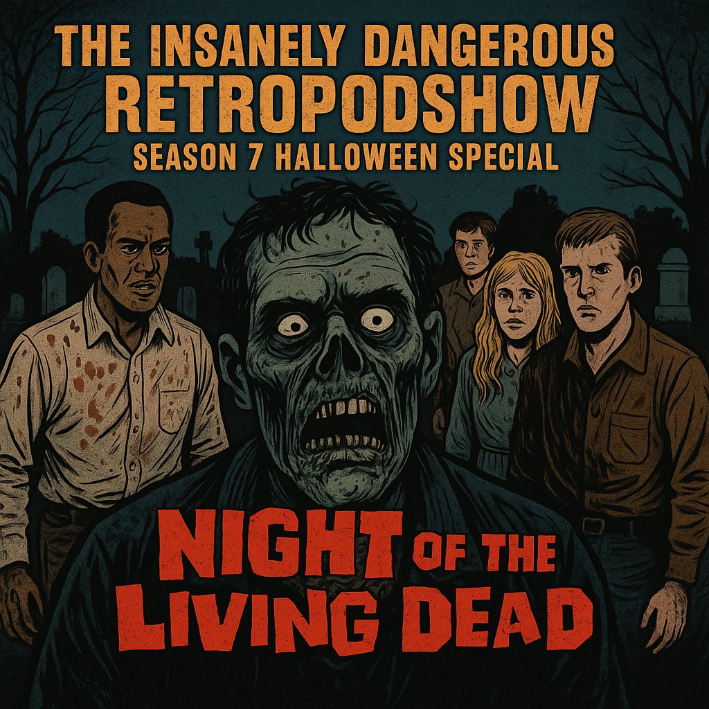 🧟‍♀️ “They’re coming to get you, listener…”

This week on The Insanely Dangerous Retro Podshow, Dangerous Dave digs up Romero’s NIGHT OF THE LIVING DEAD (1968) — the film that birthed the zombie genre, shocked a nation &amp; changed horror forever! 🎙️

#NightOfTheLivingDead #Romero
