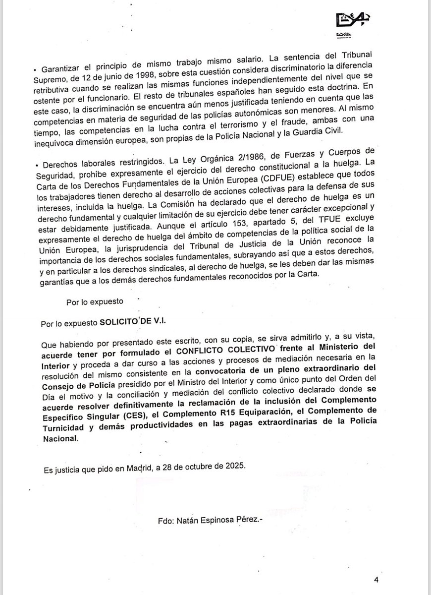 ⚠️Por qué <a href="/EYAPolicia/">EYA</a> presenta conflicto colectivo por las pagas extras?

🔴No QUIERE ni llegar a la via judicial ni tener enganchados a los policías con este tipo de reclamaciones
👉Queremos la #EquiparacionYa

⏰️Esperamos contestación para evitar el proceso admtivo y judicial