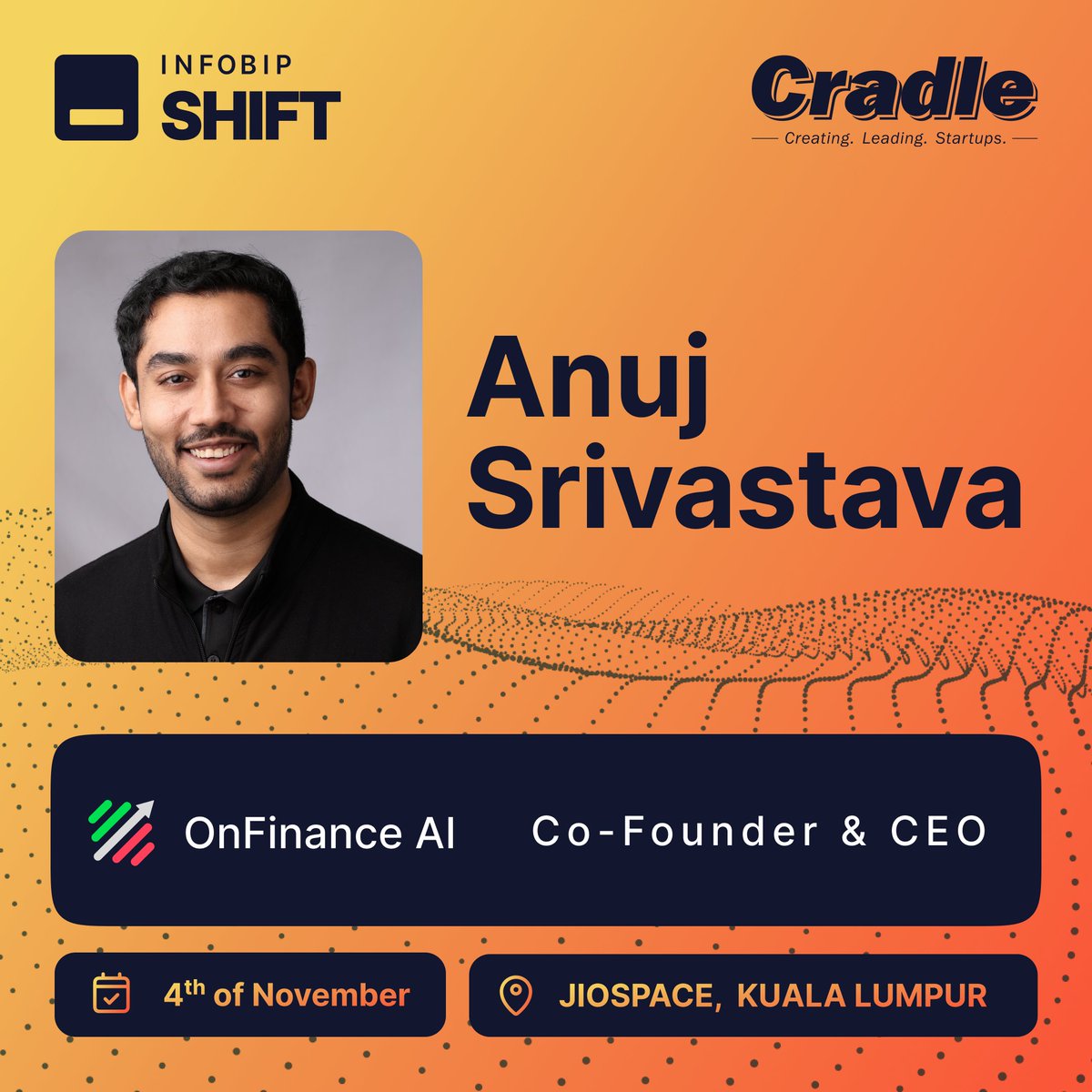 InfobipShift's tweet photo. 🚀 The last batch of speakers joining #ShiftKL 2025!

This amazing tech trio from India will be joining us next week to share their journeys at the intersection of AI, developer advocacy and fintech innovation!

🧡 Anuj Srivastava – Co-Founder & CEO at OnFinance AI
🧡 Sohail Pathan – Senior Developer Advocate at Okta
🧡 Tanisha Sharma – AI Developer Relations Engineer at Suprsend

📅 Tickets & info: https://t.co/v0ZDjet10K

In collaboration with @cradlefund