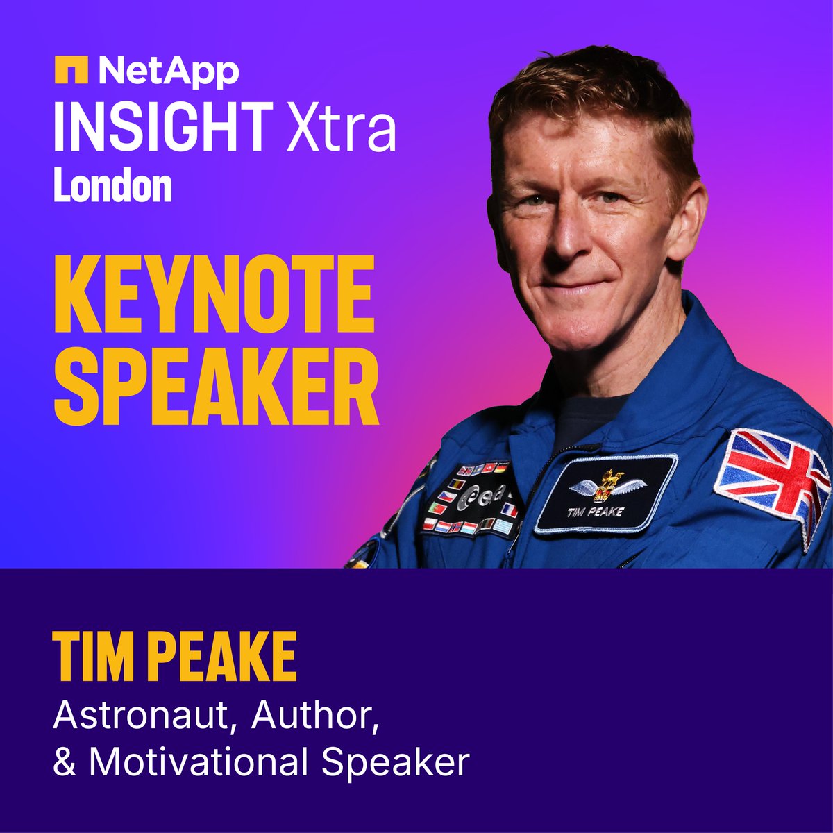 NetAppEMEA's tweet image. What happens when AI, cloud &amp;amp; astronauts converge? Find out at #NetAppINSIGHTXtra London on Dec 2! 

✅ Hear from @astro_timpeake
✅ Enoy hands-on learning &amp;amp; collaboration
✅ Learn to confidently build smarter data infrastructure

Join the momentum: ntap.com/4hvwmip
