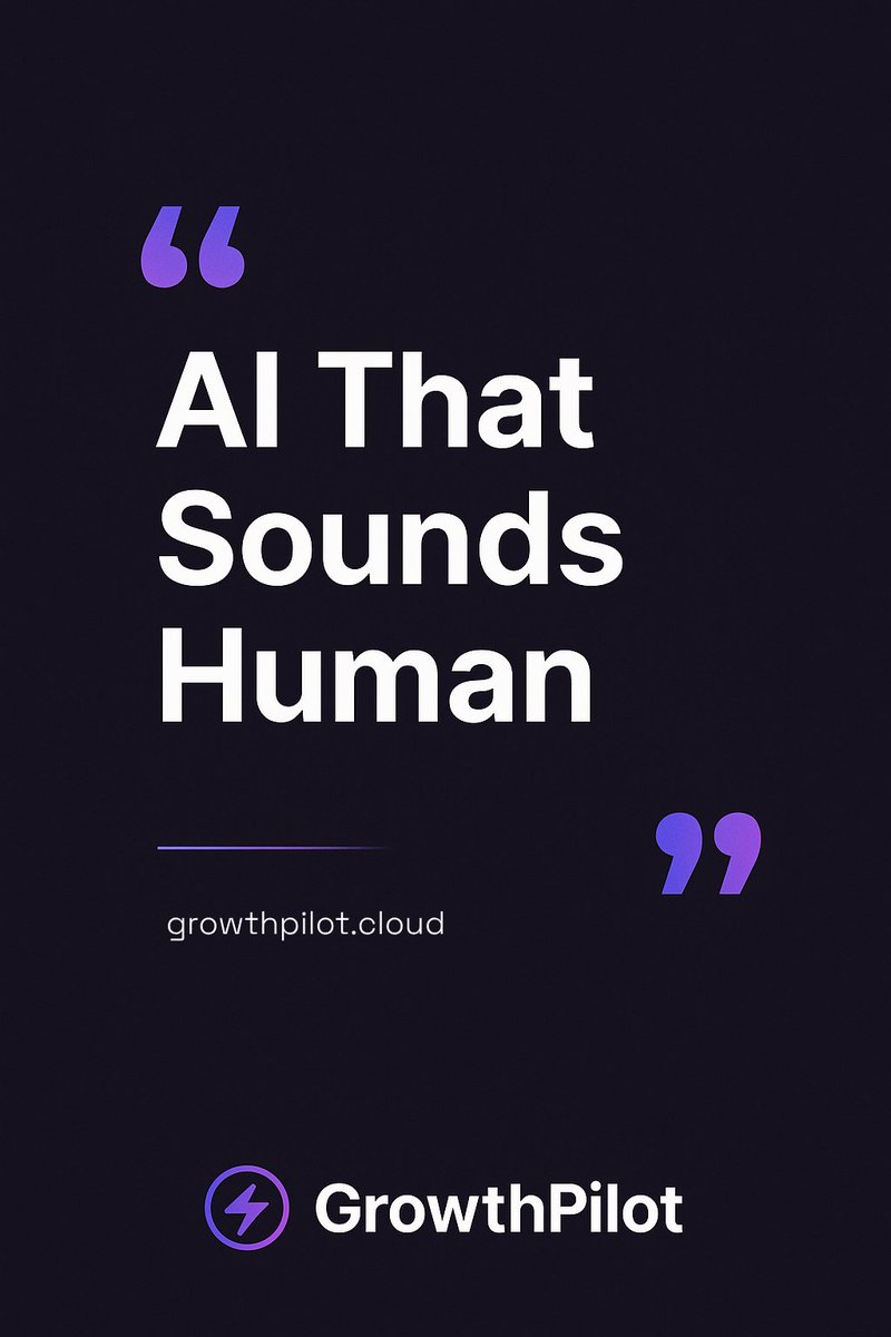 gianlucabusato's tweet image. The AI that doesn’t sound robotic.

GrowthPilot’s Tone Engine adapts voice, formality, and message style based on your industry, buyer, and geography.

Speak like an advisor.
Act like an expert.
Close like a pro.
#AI #GrowthPilot #SalesAutomation #NaturalLanguage