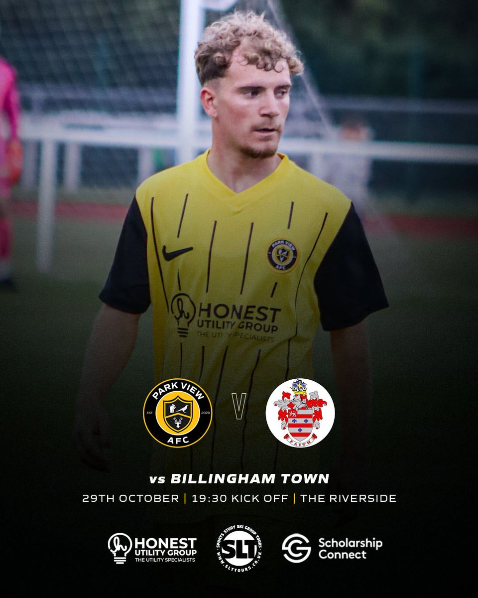 🟡⚫️ GAMEDAY!!!!

🆚 <a href="/BillinghamTown/">Billingham Town FC</a> (H)
📅 29/10/25
⌚️ 19:30 KO
🏟️ The Riverside
🎫 Adult £5.00 | Jun/Con £3.00

<a href="/PVSportAcademy/">Park View Academy of Sport</a> | <a href="/GasHonest/">Honest Utility Group - Utility Specialists</a> 

#PVAFC