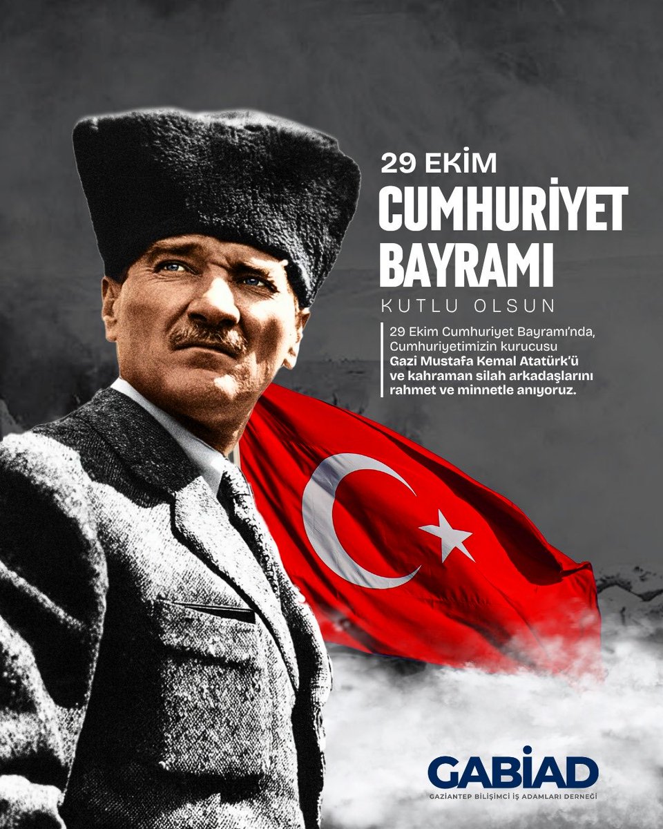 29 Ekim Cumhuriyet Bayramımızı büyük bir coşku ve gururla kutluyor, başta Gazi Mustafa Kemal Atatürk olmak üzere, tüm kahramanlarımızı minnetle anıyoruz.