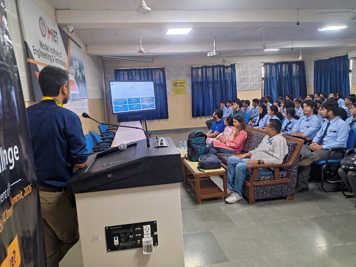 JAM_NIELIT's tweet photo. #NIELITJammu conducted Outreach & Orientation Sessions on #YUVAi at #GCETJammu (15 Oct) and #MIETJammu (17 Oct). Ages 13–21? Share your innovative #AI ideas & get a chance to present at the AI Impact Summit, New Delhi (Feb 2026)! 📅 Apply by 31 Oct 2025 https://t.co/9ikb5QCNGD https://t.co/JfOiSpGcp7