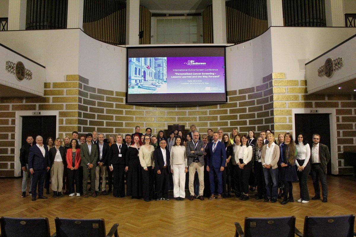 The future of #CancerScreening is personalised.
Experts gathered in Riga 🇱🇻 for the "Personalised Cancer Screening – Lessons Learned and the Way Forward" coference.
🔗Read more eucanscreen.eu 
🎥youtube.com/@eu_canscreen
#EUCanScreen