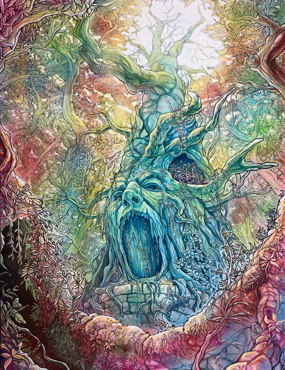 『 語り森 』|「The forest that speaks」
Gouche

#art #painting #絵画 #アート