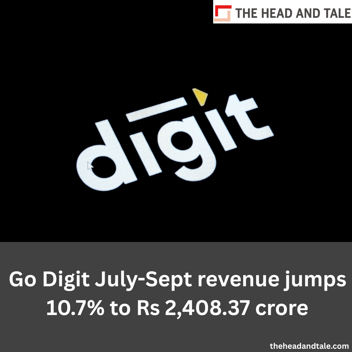 theheadandtale's tweet image. #GoDigitInsurance's total income rose 10.7% to Rs 2,408.37 crore in the July-September quarter from Rs 2,175.49 crore in the same period last year. @IGodigit   
theheadandtale.com/fintech-news/g…
