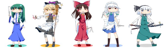 HDD整理してたら、昔東方で描いてたSDキャラ出て来た、懐かしいぽよね 