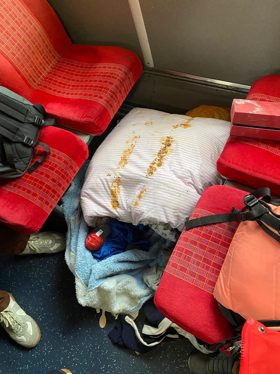 cleanelmbridge's tweet image. The state of a heavily delayed @SW_Help train from Cobham today. Broken Britain? @cleanupbritain (and yes those stains are what you dread to think!)