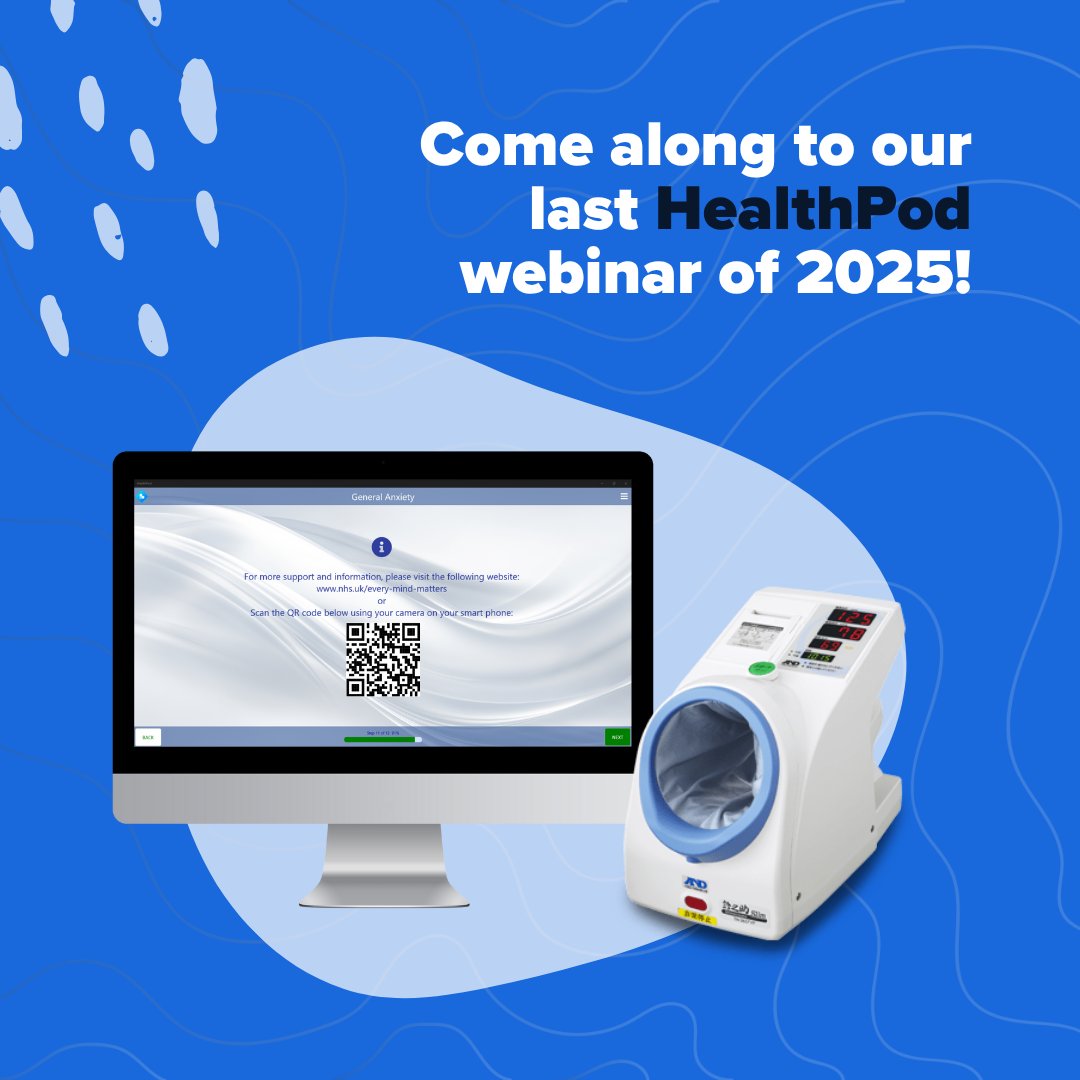 Come along to our FINAL WEBINAR OF THE YEAR!! Join us on Thursday 30th October at 10am for our #webinar where we will virtually touch upon some top tips and tricks.
 
🔗 events.teams.microsoft.com/event/a79f65bc…
 
#HealthTech #HealthPod
