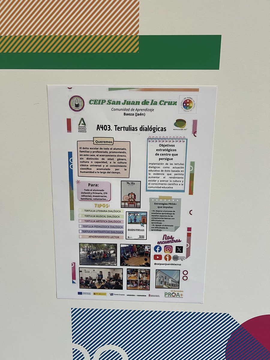 Participación de nuestro centro en las III Jornadas PROA+ en Navarra.
<a href="/EducaAnd/">Consejería Desarrollo Educativo y FP</a> <a href="/CepLinares/">CEP Linares-Andújar</a> <a href="/AytoBaeza/">Ayuntamiento Baeza</a>