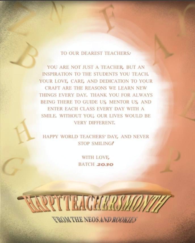 SPCPSCT's tweet image. To our role models,

Sincerely, the Neophytes and Rookies. 💛🧡

#WTMagic #T25CHERS

🎨: Kendra Atendido
🖊️: Mische Manlimos