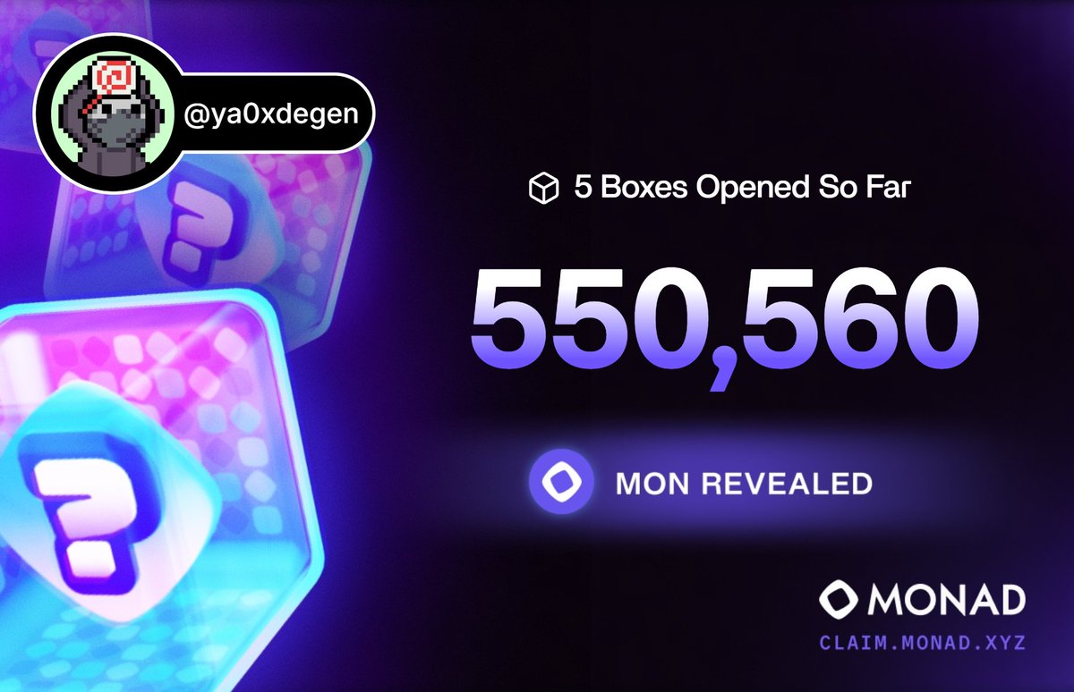 Appreciate <a href="/monad/">Monad</a> foundation and @keonehd for recognizing builders💜

TGE is only the beginning - we’re just getting started

<a href="/intern/">intern</a>, could we bet x2 or nothing in the end?