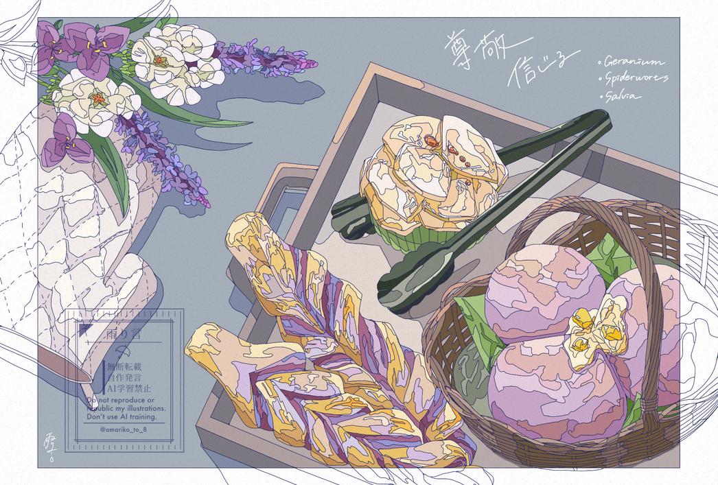 やきたての「尊敬」を
#illustration #食べ物イラスト #絵柄が好みって人にフォローされたい