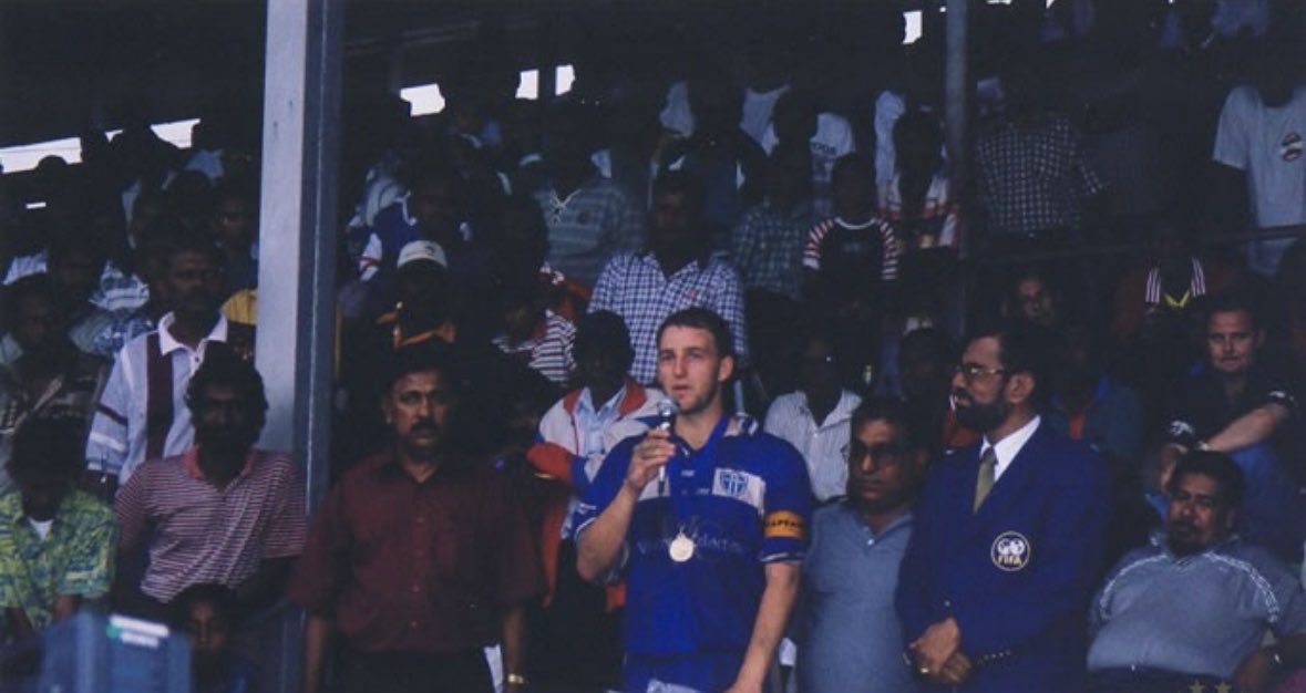 Paul Trimboli’s speaking after captaining South Melbourne to the 1999 <a href="/OFCfootball/">Oceania Football Confederation</a> Champions League #Hellas