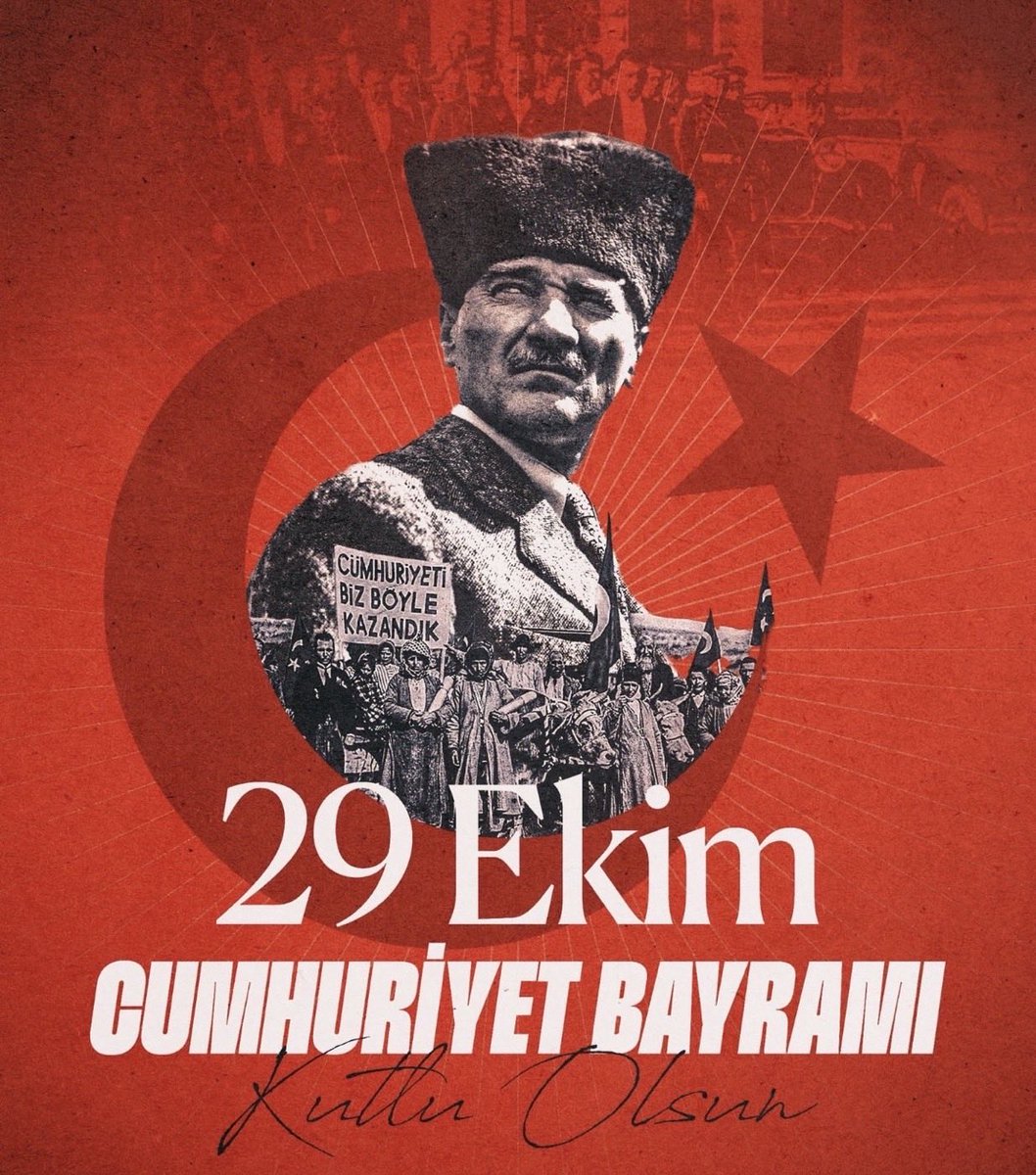 Ulu önderimizi Gazi Mareşal Mustafa Kemal ATATÜRK’ümüzün önderliğinde kurulan Cumhuriyetimizin 102. Yaşı onu hak eden herkese kutlu olsun! Yaşasın tam bağımsız, laik Türkiye Cumhuriyetimiz!