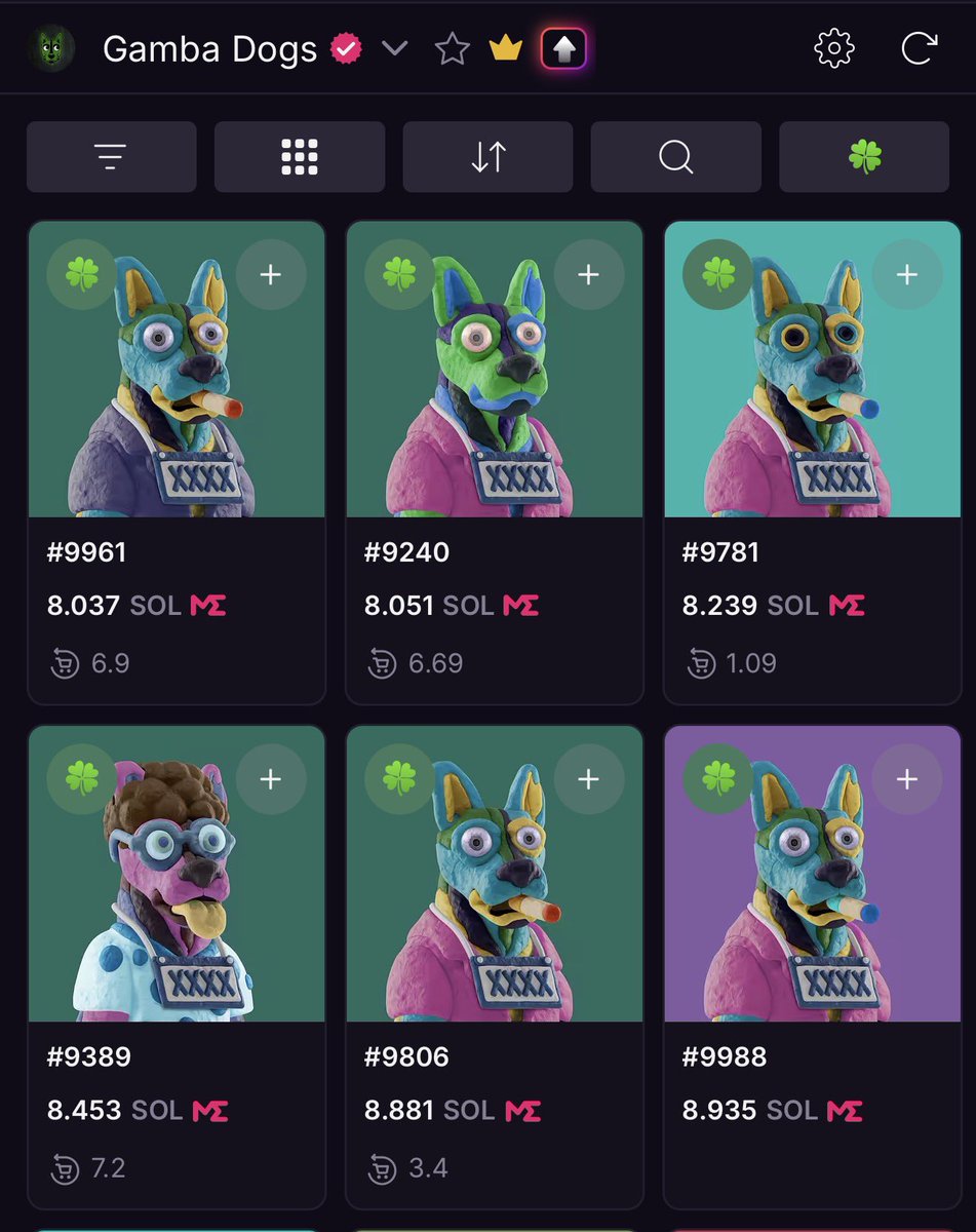 In the meantime <a href="/gambadogs/">Gamba Dogs</a> revealed and pumped to an 8 SOL floor