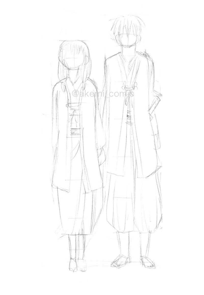 毎日投稿29
主人公の身長は160cmで、男子は175cmです
身長差が分かる表のラフ画です✍️