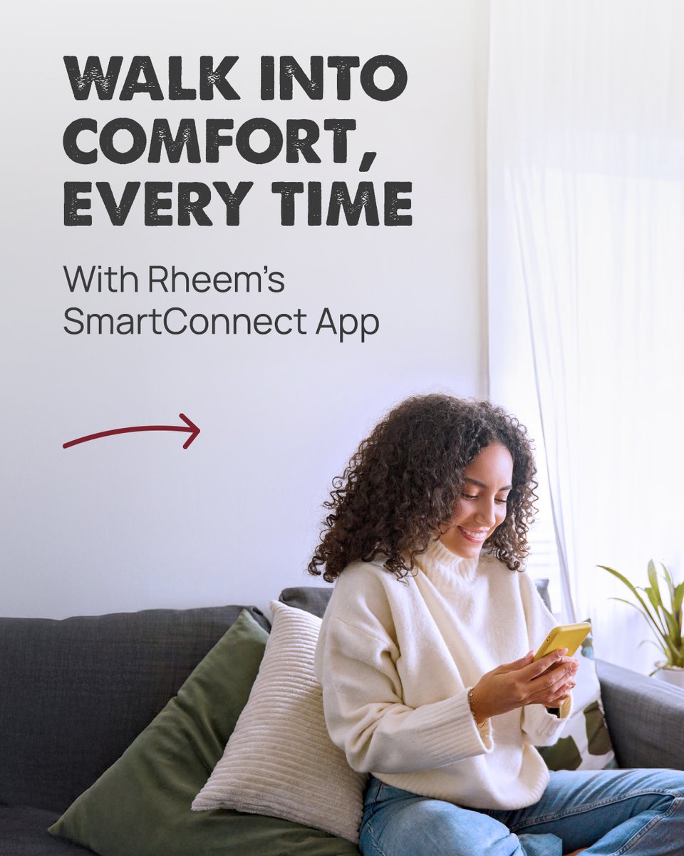 ruudmea's tweet image. Cool. Connected. In control. 📲❄️​
With the Rheem Smart Connect app, comfort follows you everywhere.​

Swipe to see how it keeps you cool, efficient &amp;amp; in the know 👇​
​
#RuudMEA #SmartConnect #EngineeredForLife