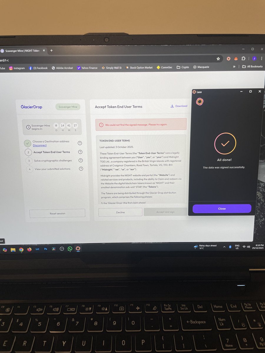 justinwglancy's tweet photo. @klfdaggff So it’s at this point I get stuck. 
But i have already ticked the checkbox in the user terms https://t.co/D0GV8MnpD5