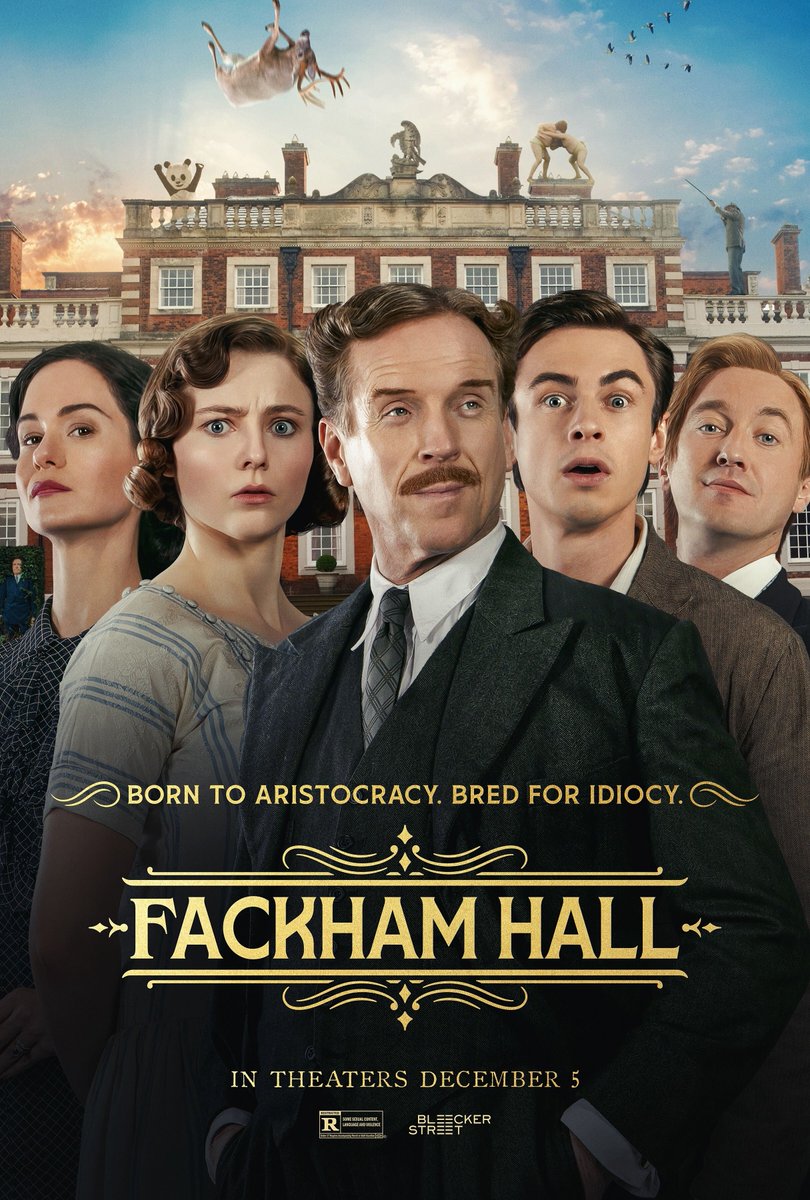 Born to aristocracy. Bred for idiocy. Coming to US theaters December 5! #FackhamHall