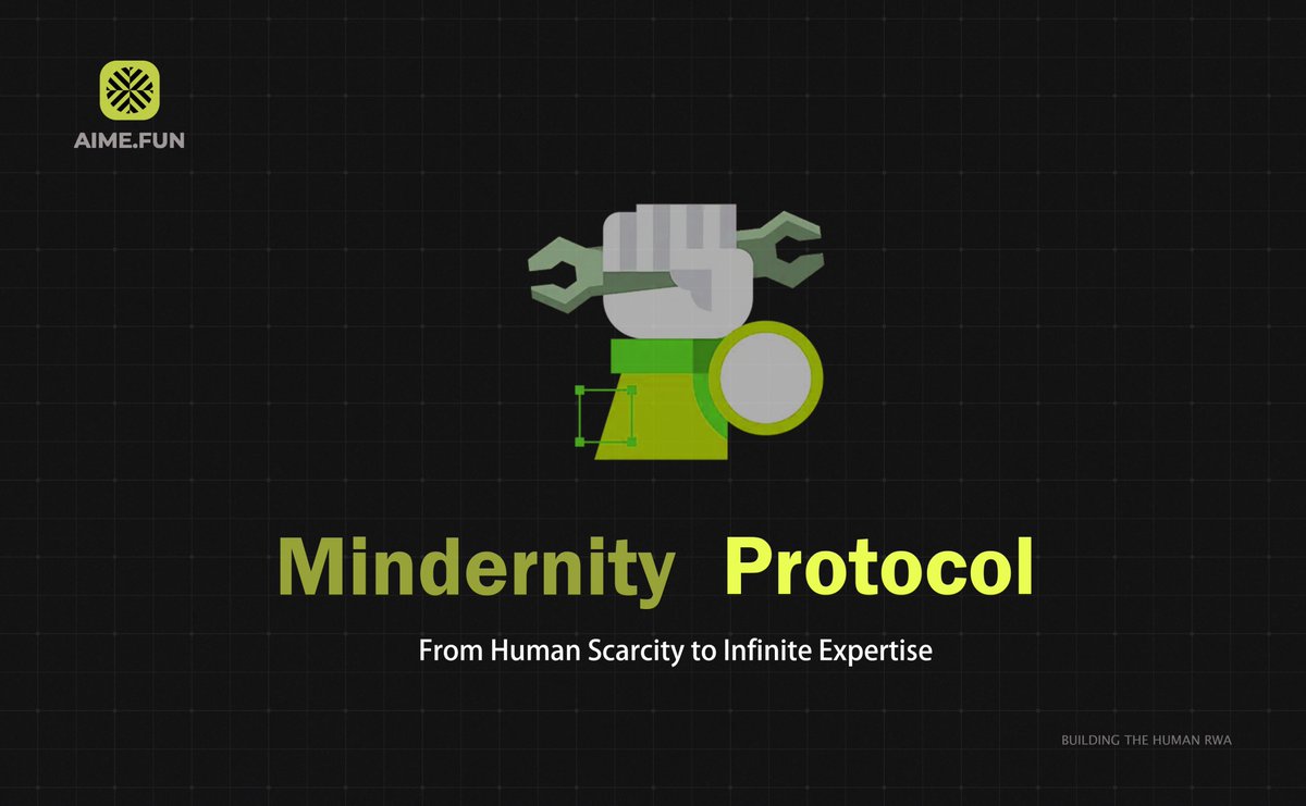 AIMEProtocol's tweet photo. They called it disruption. We call it mindernity.
The moment when human expertise stops being a scarce, mortal resource and becomes an infinite, programmable protocol.
AIME is the infrastructure for forever.
#HumanRWA #OnChain #RWA https://t.co/tJM2VcFoZk