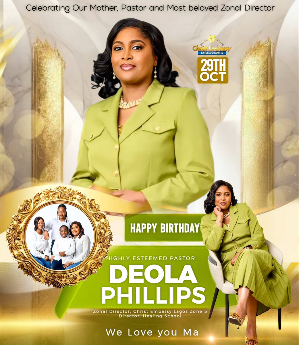 celagoszone5's tweet image. Happy Birthday to our dearly beloved Zonal Director a woman full of grace, excellence, and the Spirit! 🎉
Your leadership, love, and unwavering devotion to the Gospel continue to inspire us all.
We love you dearly, Ma. Thank you for raising us in the Word! ❤️🌍
#HappyBirthdayMa