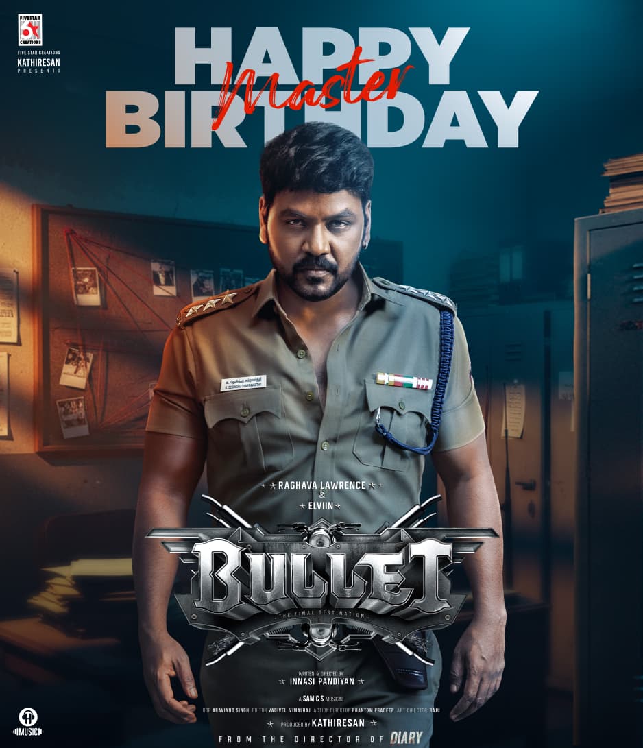 PrakashMahadev's tweet image. #RaghavaLawrence's Birthday wishes special poster from team #Bullet 

@offl_Lawrence 
@elviinvinu_off @innasi_dir @suneeltollywood #VaishaliRaj @SamCSmusic