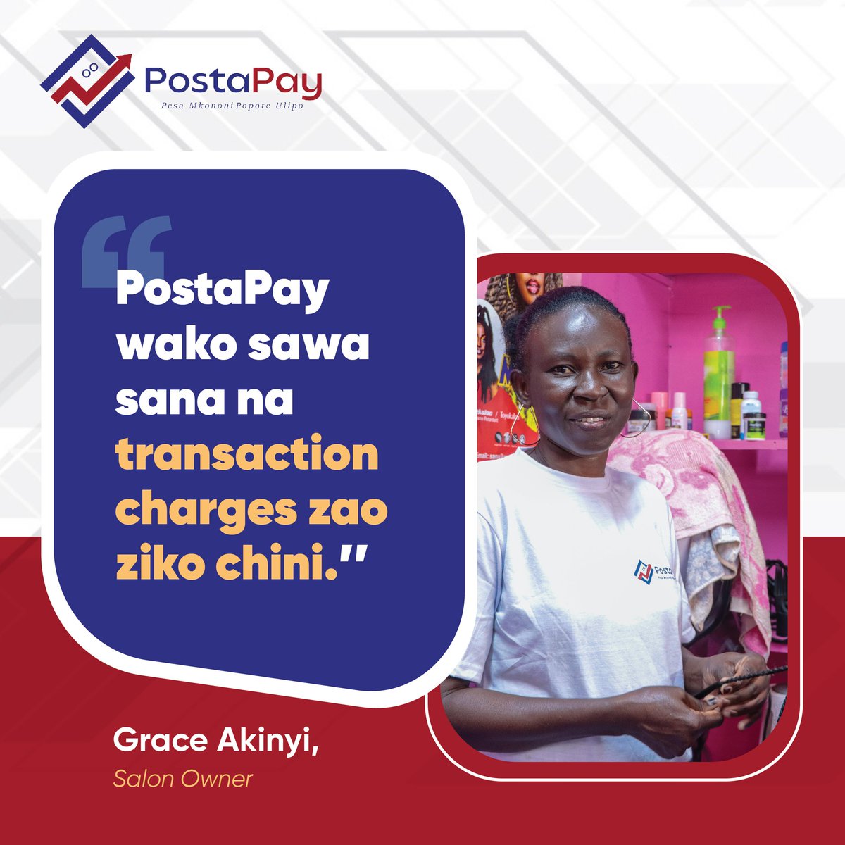 From the salon to the streets—Kenyans are trusting #PostaPay for simple, secure, and affordable payments. 💇🏾‍♀️📲