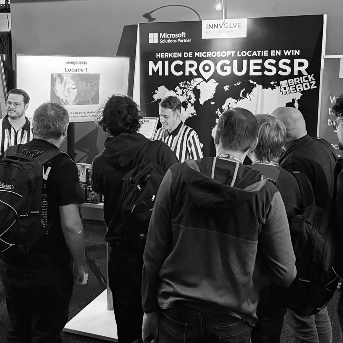 innvolve_it's tweet image. INNVOLVE is weer te vinden op Techorama! Kom vandaag nog naar onze stand, doe mee met de unieke #Microguessr game en raad de Microsoft locatie!

Zet hem op referees Tobias van den Hurk en Bart Brouwers! 🚀 

#innvolve #techorama #geoguessr #microsoft #kinepolis #jaarbeurs